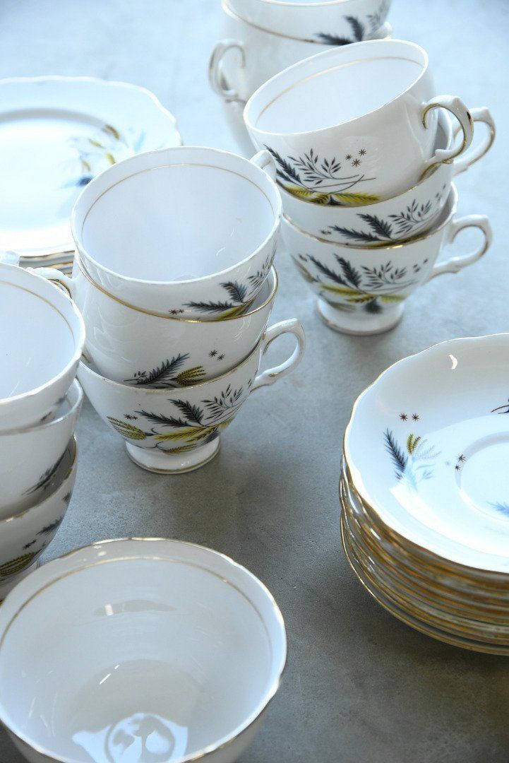 Colclough China Cups Saucers Plates Tea Set 12 Setting photo Home Decor