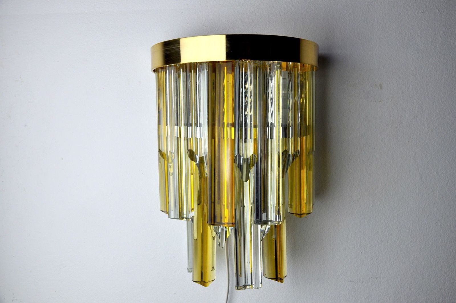 Triedri Two Tone Wall Lamp Murano Italy photo vinterior