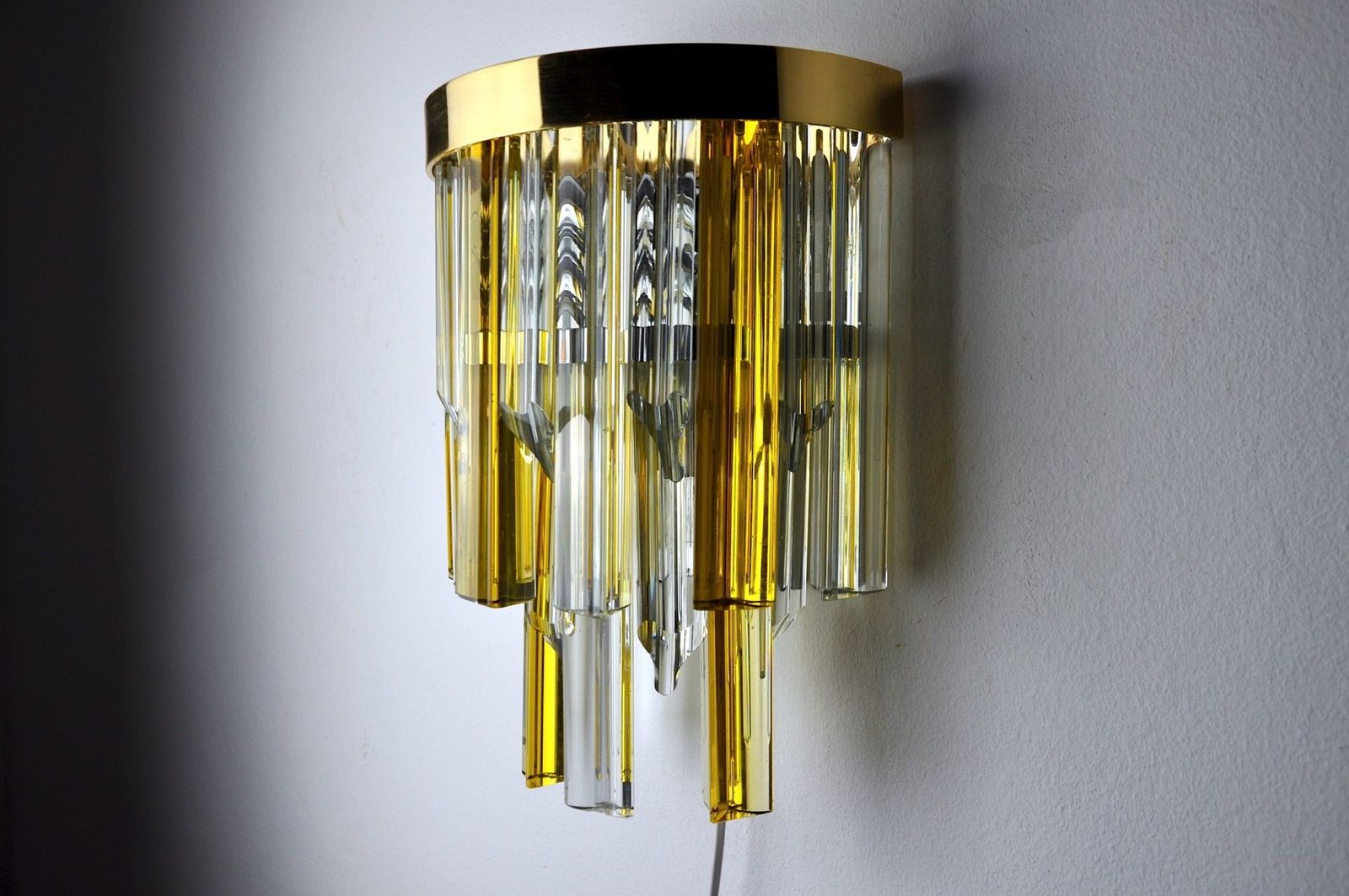Triedri Two Tone Wall Lamp Murano Italy photo buy