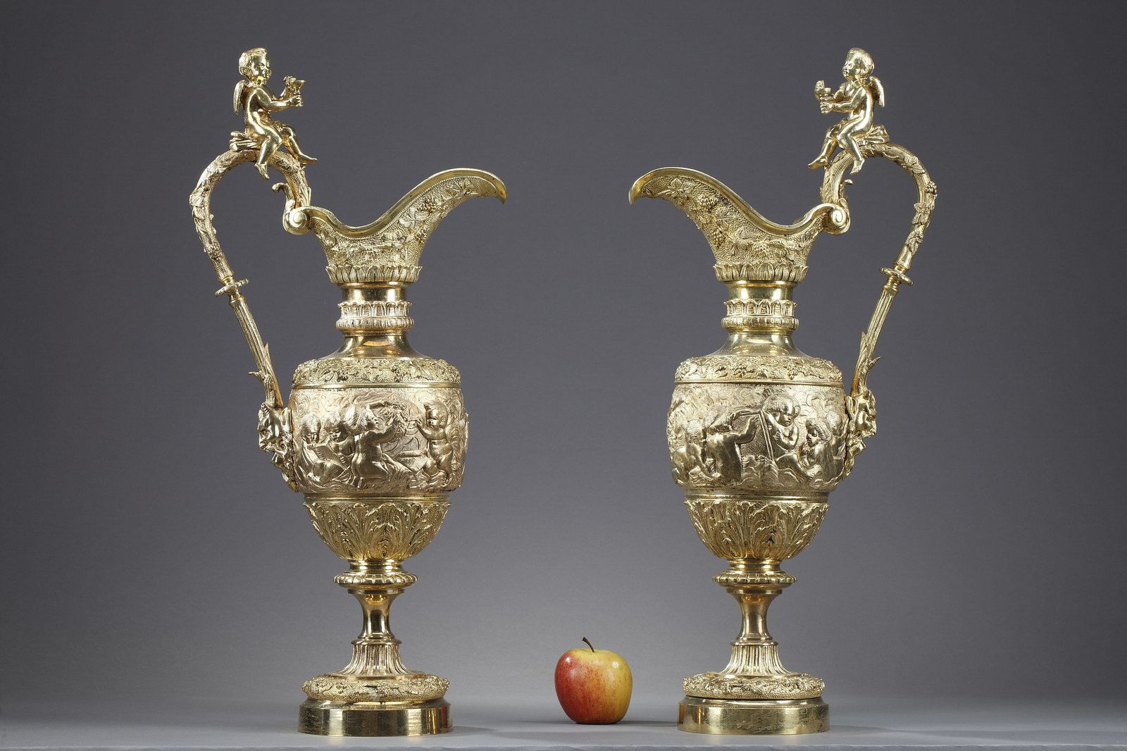 Pair Of Napoleon III Gilt Bronze Ewers photo furniture