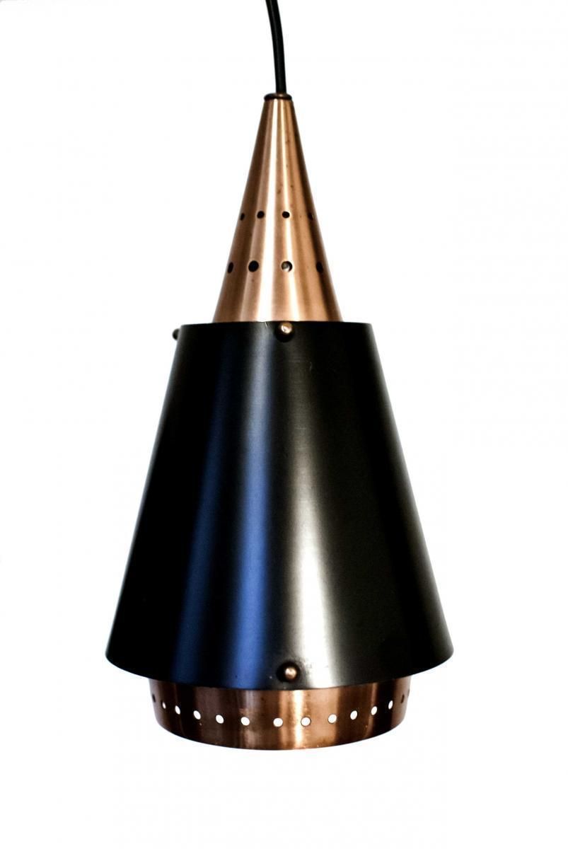 Vintage Scandinavian Copper Pendant photo for sale