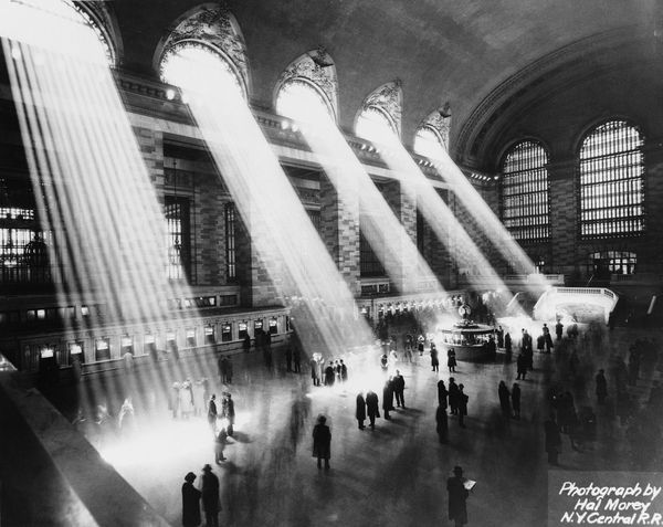 ' Sun Beams Into Grand Central Station ' By Hal Morey Oversized Resin
