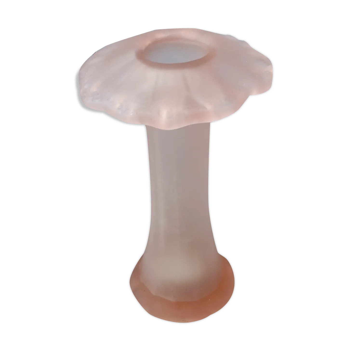 Mushroom Shaped Vase In Pink Blown Glass photo furniture