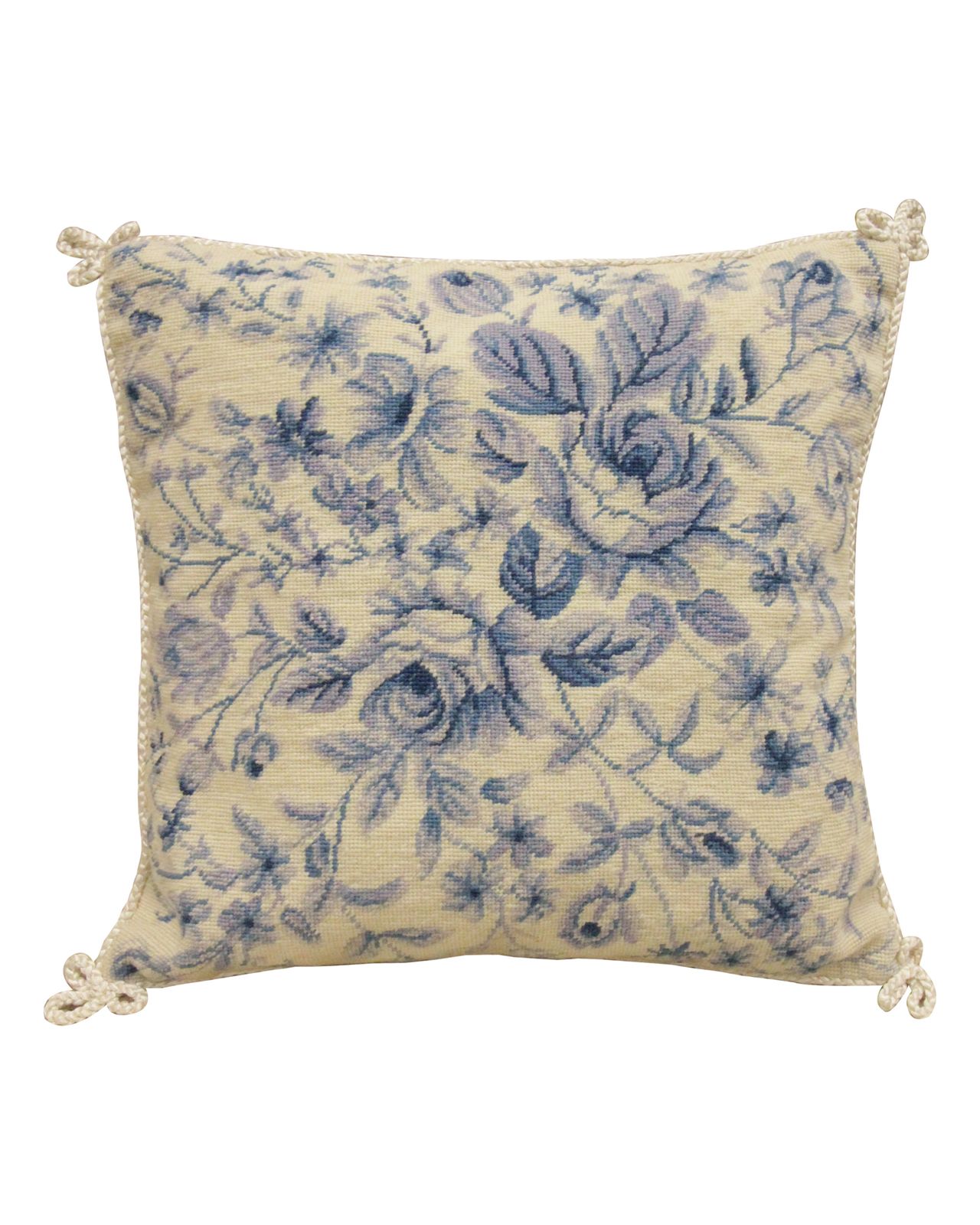 Set Of 4 Hand Embroidered Pillow Case Floral Cushion Covers 35x35cm photo 520.0
