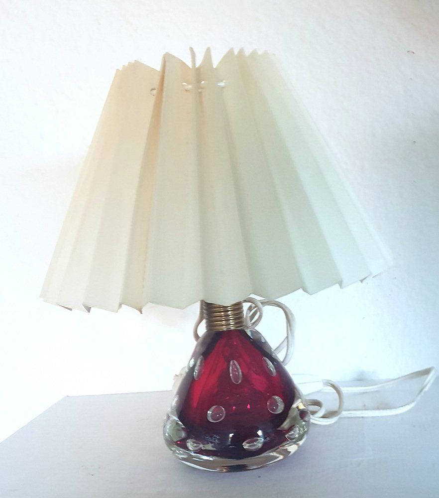 Italian Murano Glass Table Lamp By Pietro Toso For Fratelli Toso