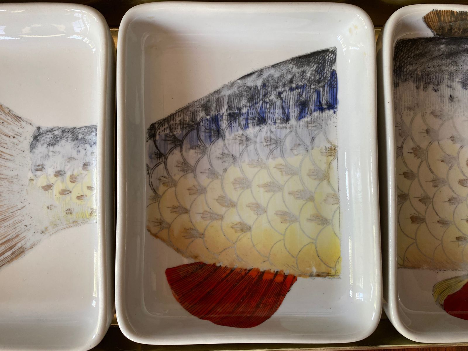 1960s Fish Pesci Appetizer Or Hors D'oeuvre Tray By Piero Fornasetti photo Home Decor