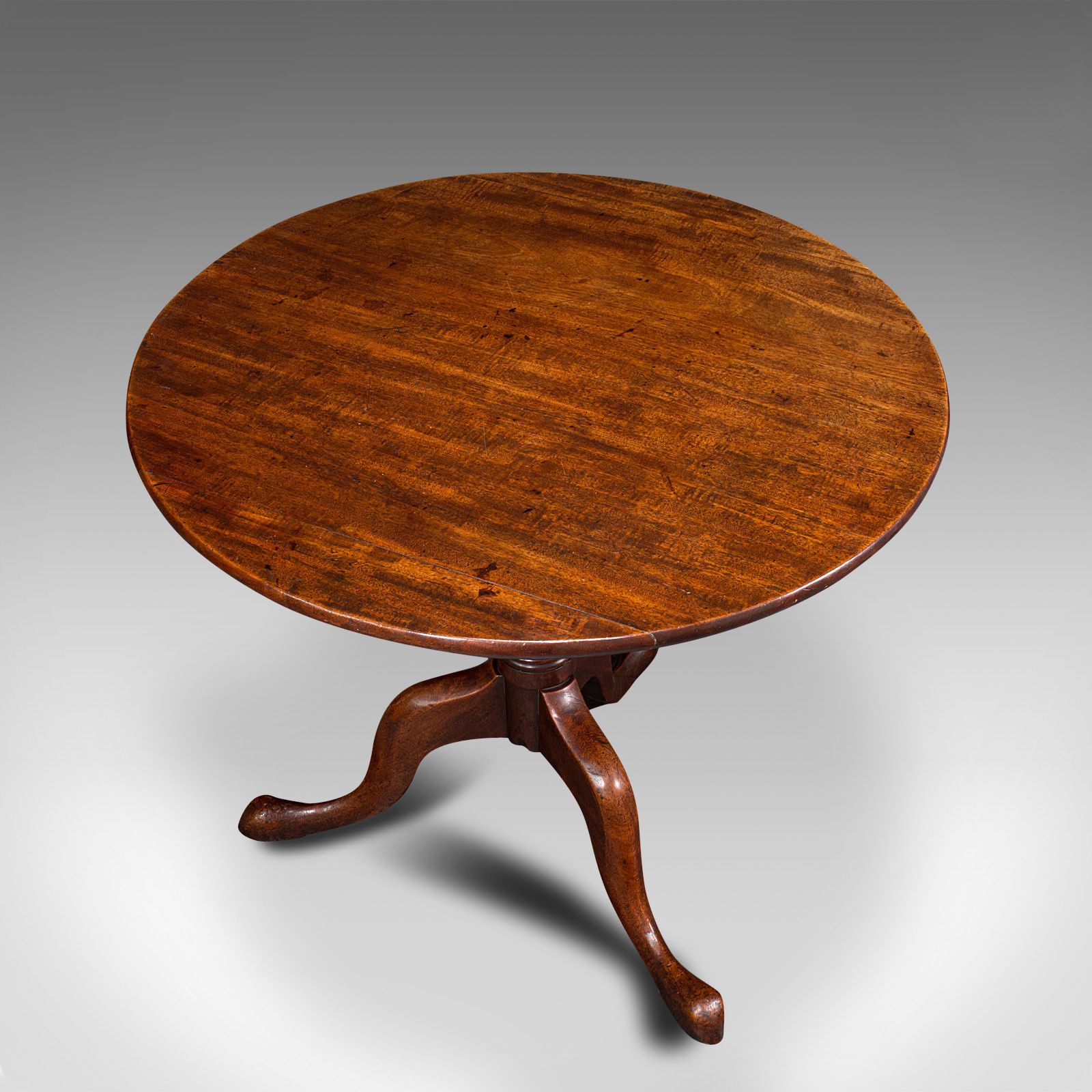 Antique Tilt Top Table, English, Mahogany, Lamp, Wine, Side, C.1770 photo for sale