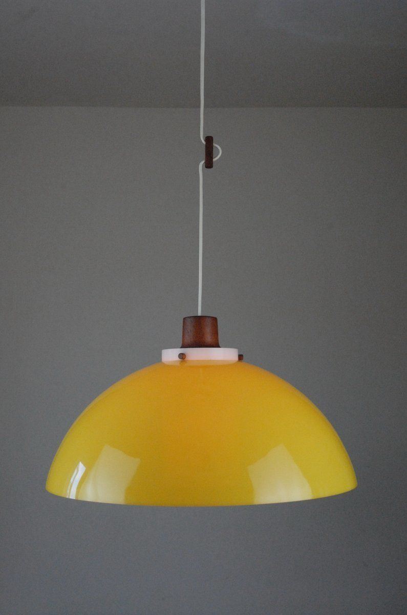 Pendant Lamp By Uno & östen Kristiansson For Luxus, Vittsjö, Sweden, 1960s