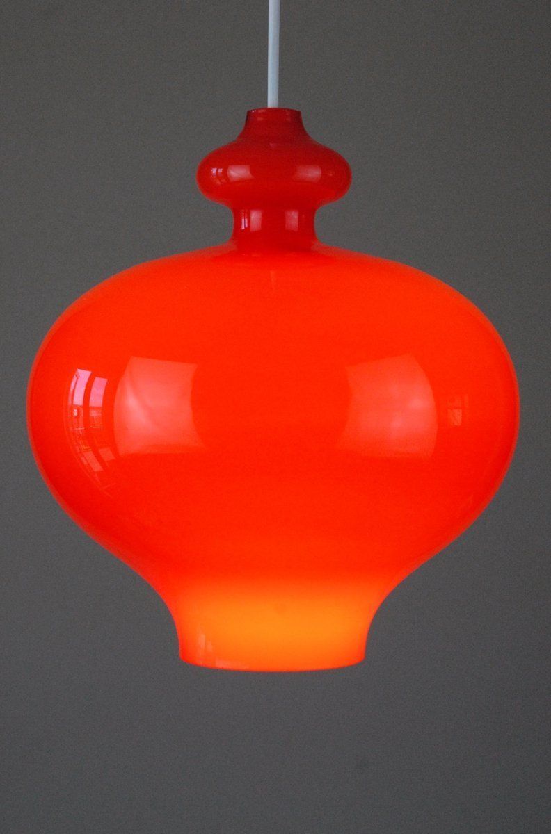 Glass Oplight 62 Pendant Lamp By Hans Agne Jakobsson For Ab Markaryd / Flygsfors Of Sweden photo for sale