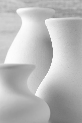 ' Unglazed Ceramic Vases ' Oversized Resin