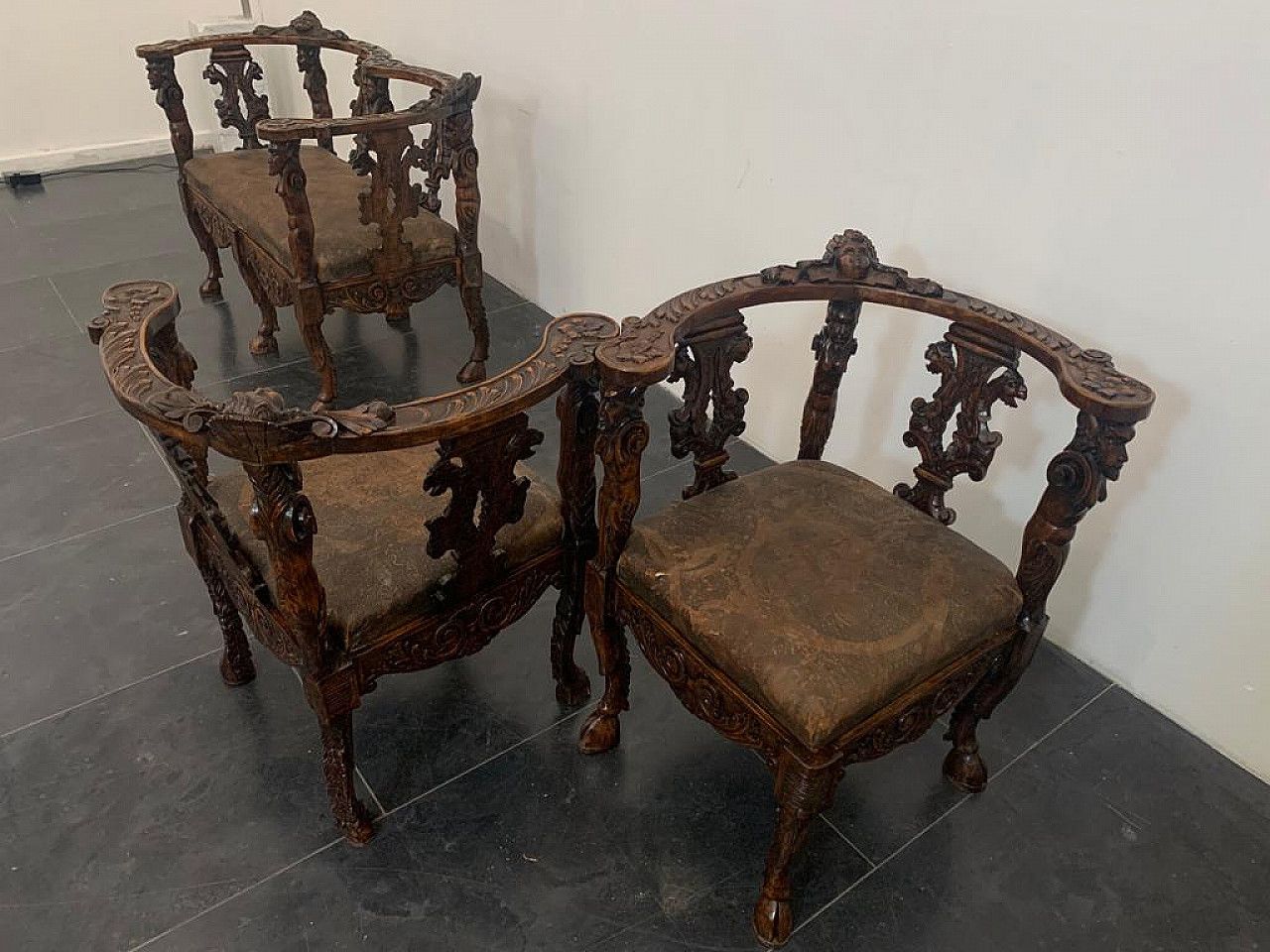 photo for sale Neo Renaissance Modular Living Room Set, Late 19th Century