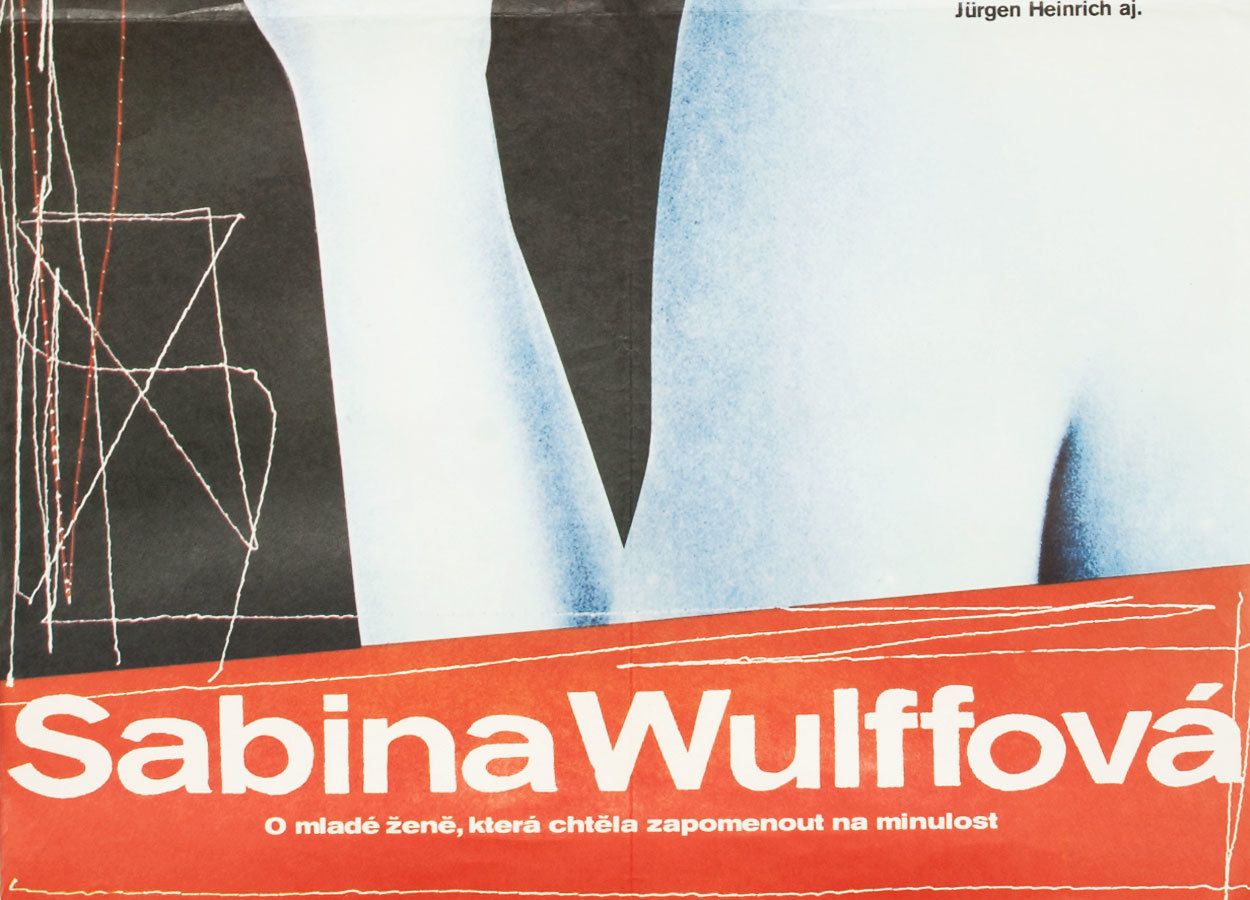 Original Movie Poster, Sabine Wulff, Petr Chalabala, 1979, Genuine Czech Vintage Print photo furniture