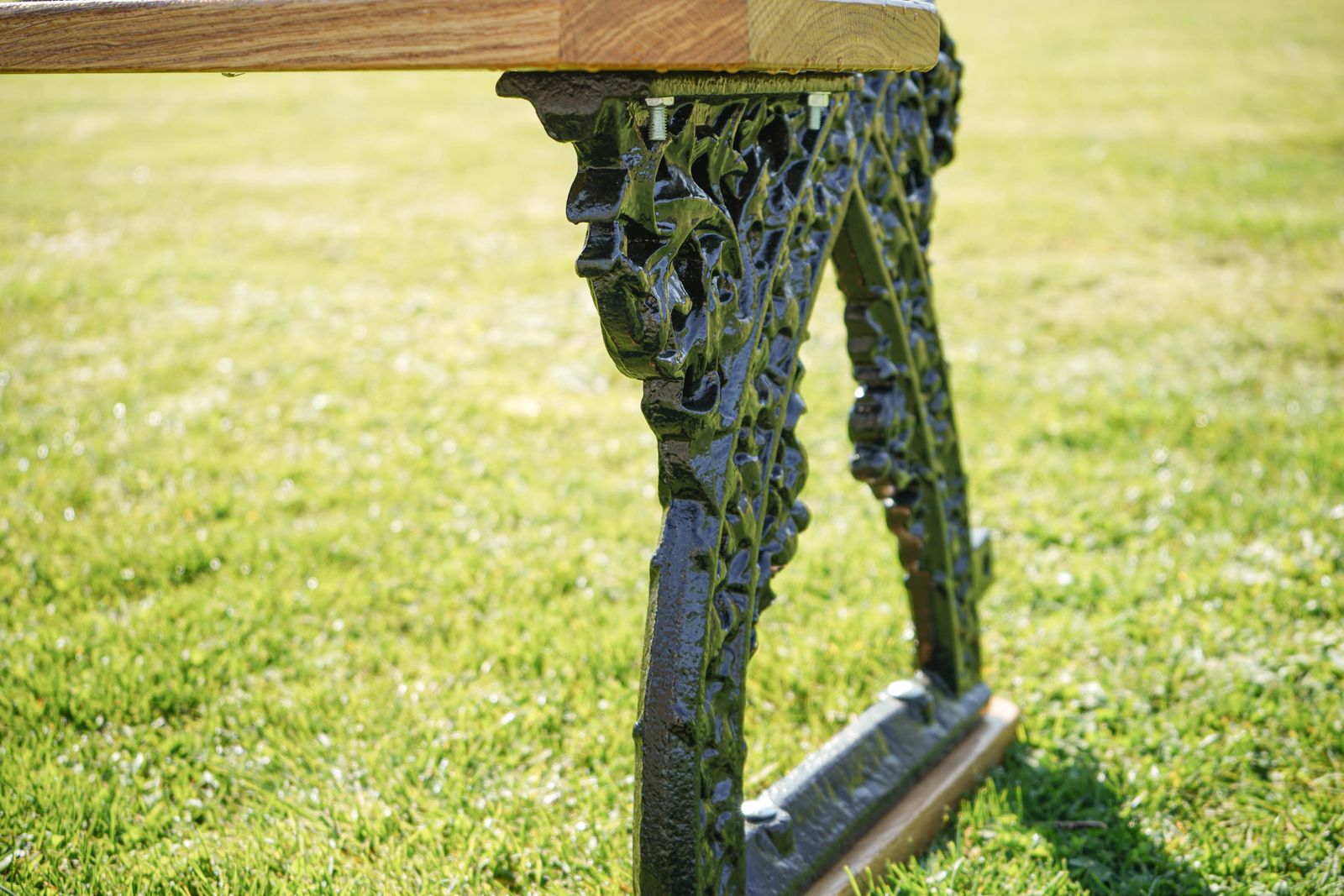 photo furniture Early Gothic Revival Cast Iron Garden Bench Designed By A.W.N. Pugin