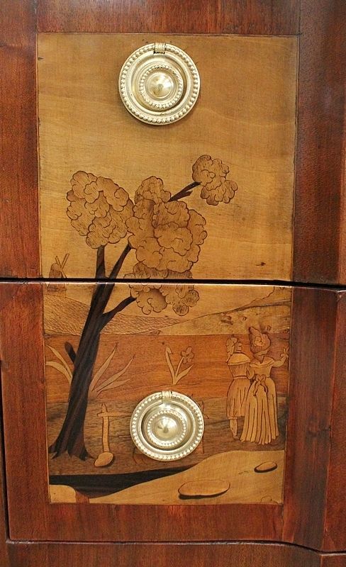 photo vintage Sauteuse Commode, Louis XV / Louis XVI Transition Style, Late 19th Century