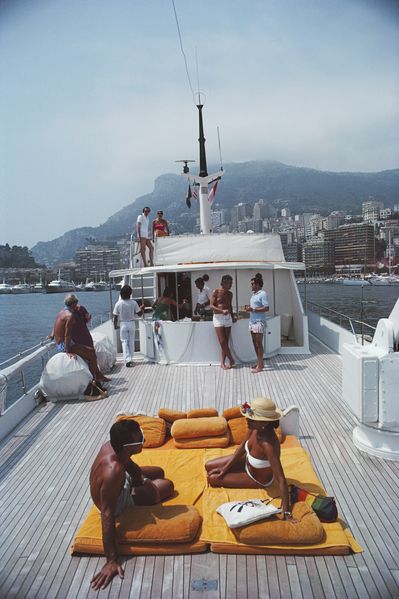 Scotti's Yacht ' By Slim Aarons Oversized C Type