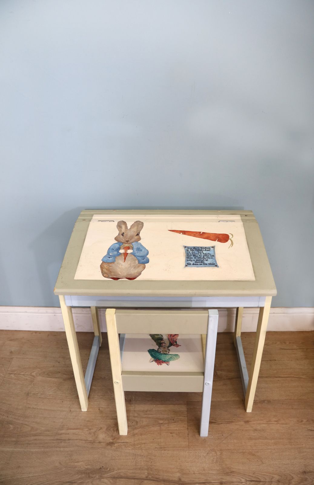 Incredible Beatrix Potter Inspired 20th Century Re Purposed Desk And Chair photo furniture