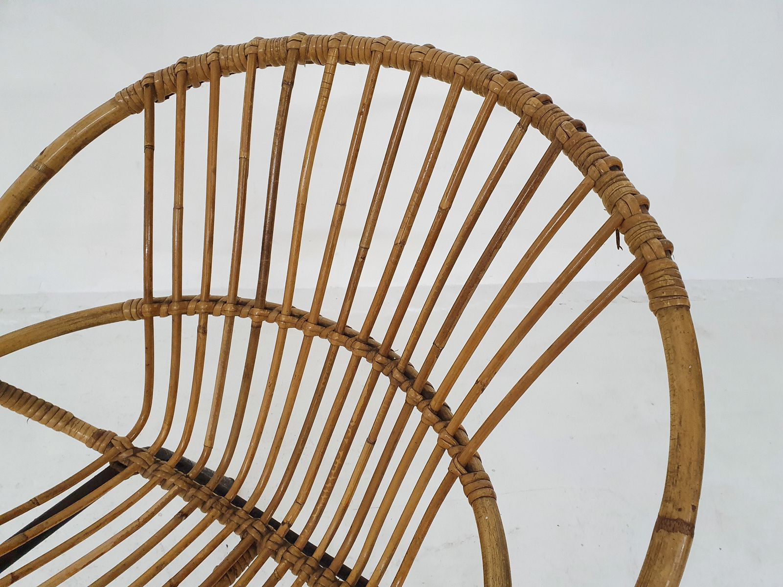 Rohe Noordwolde Rattan And Metal Lounge Chair, The Netherlands 1950s photo 354.432
