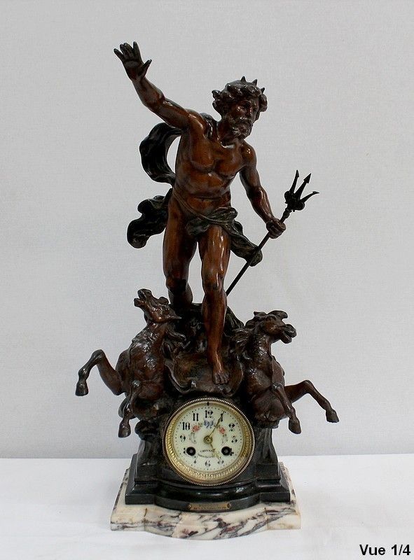 3 Piece Spelter Fireplace Set, Early 20th Century photo Home Fixtures