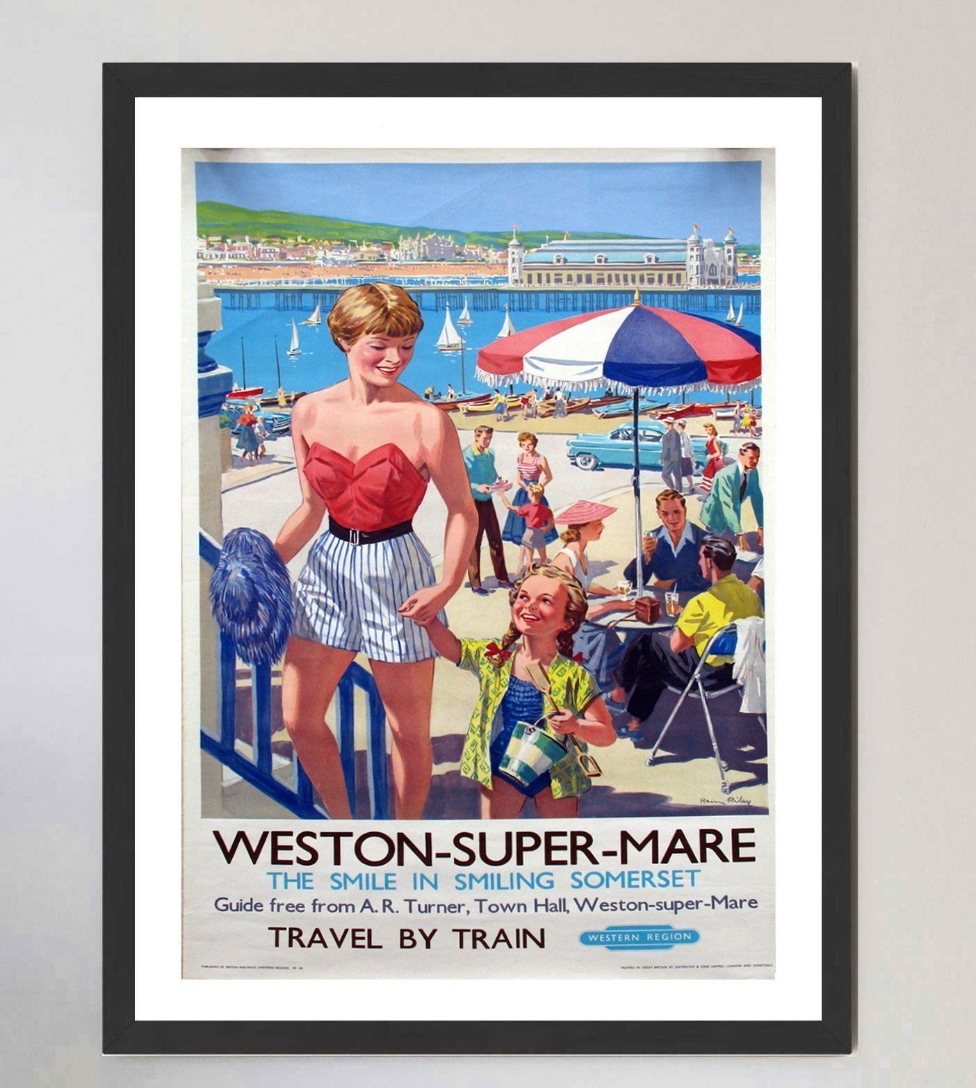 Weston Super Mare British Railways, Original Vintage Poster photo for sale