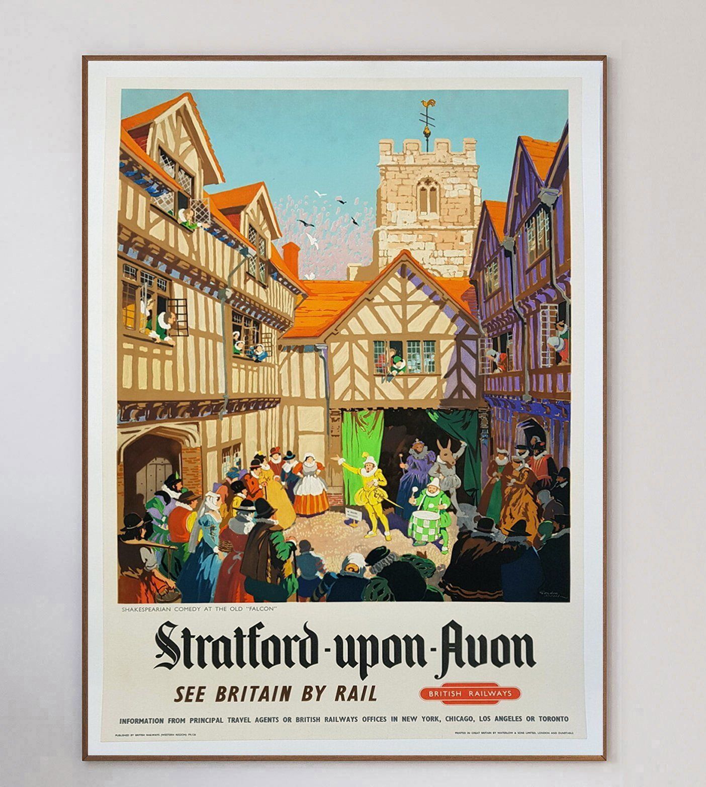 Statford Upon Avon British Railways, Original Vintage Poster photo 1347.0