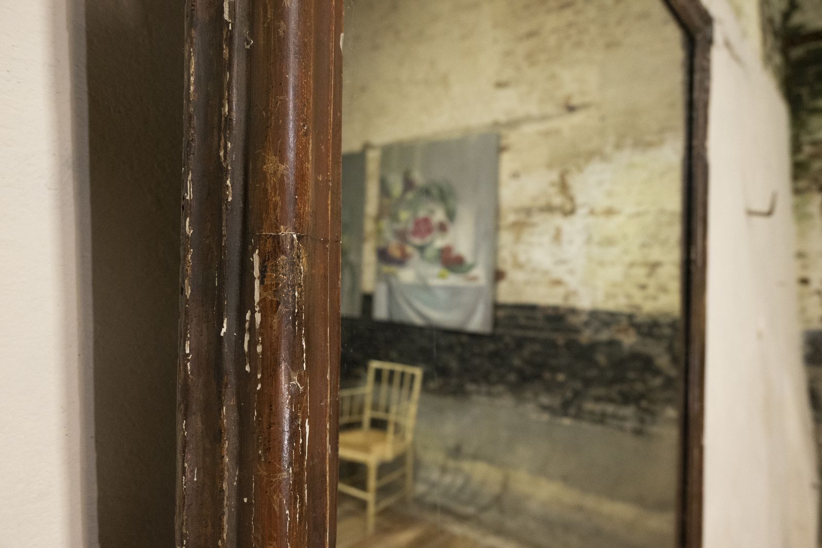 Large 18th Century Italian Painted Rococo Overmantel Wall Mirror photo furniture
