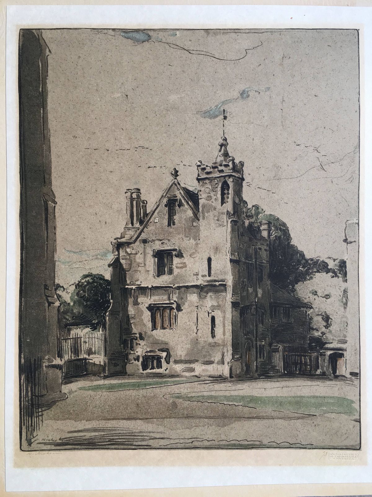 Sir William Nicholson (1872 1949) Lithograph Oxford Series For The Stafford Gallery photo for sale