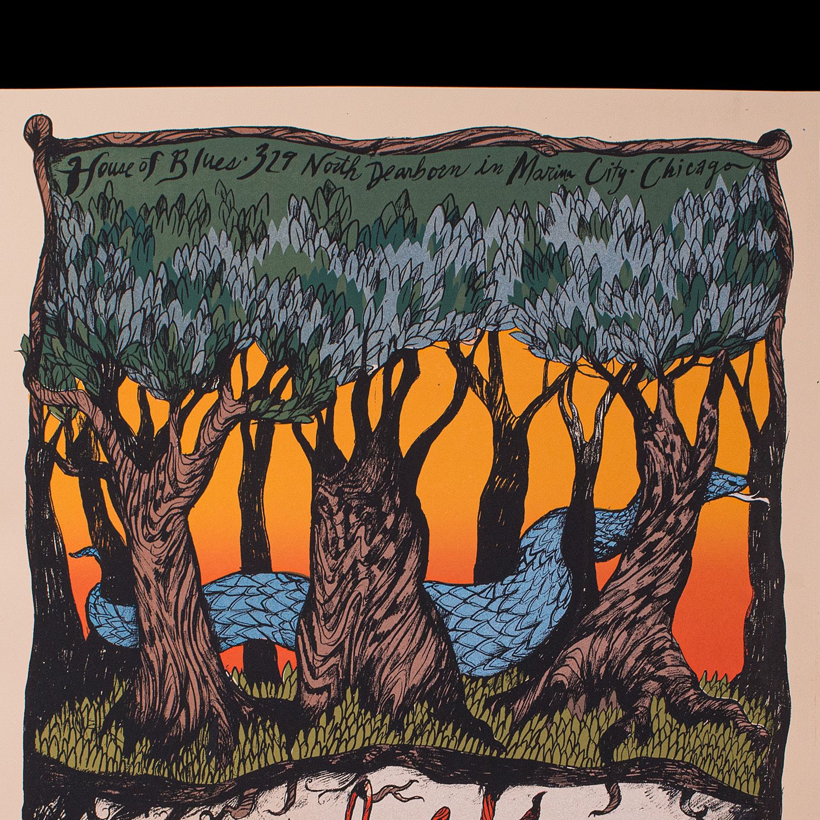 Decorative Concert Screenprint, Crowded House, American, Art Poster, Signed photo 1085.0