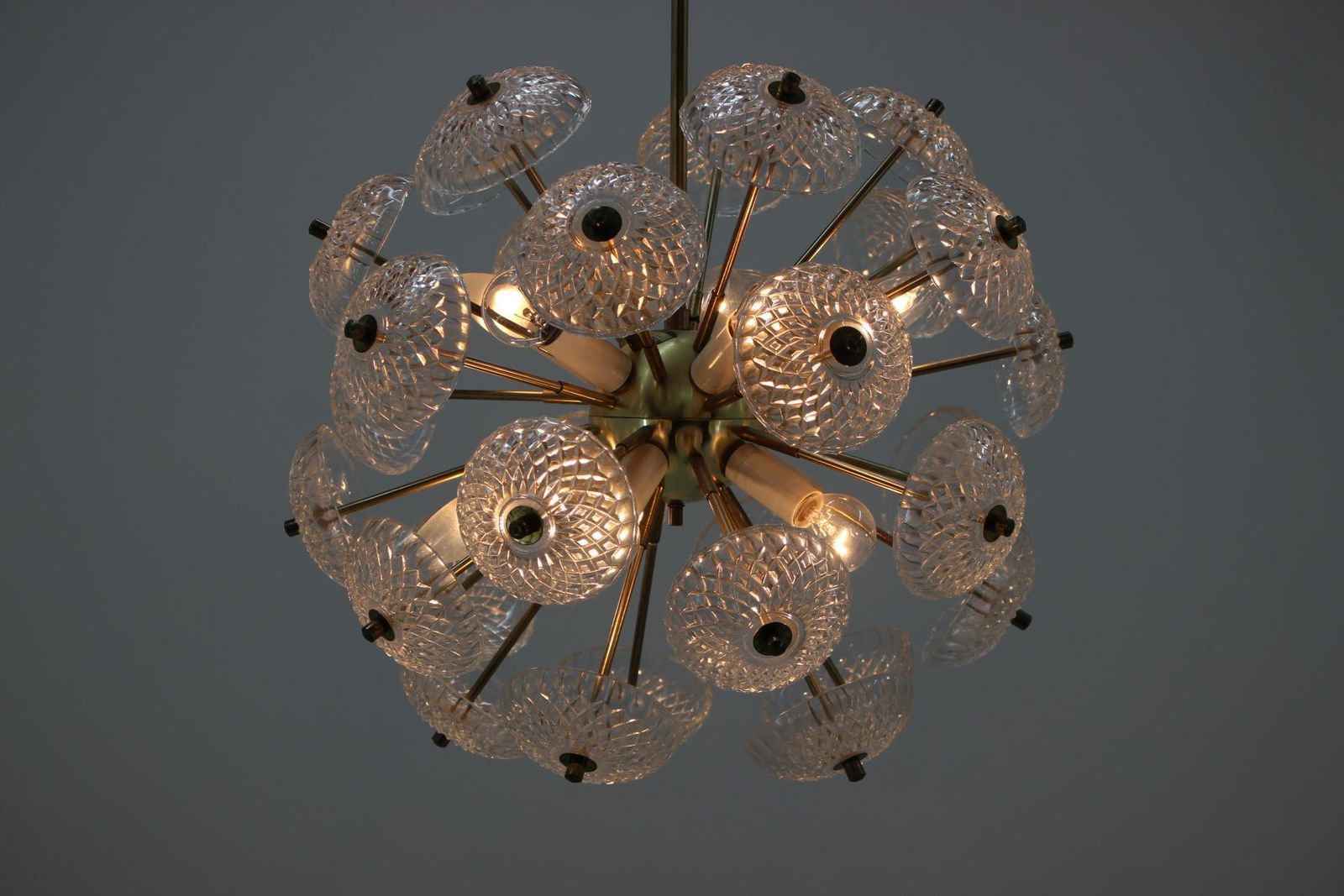 Unique Set Of Four Design Space Age Dandelion / Sputnik Chandeliers, 1970s photo furniture
