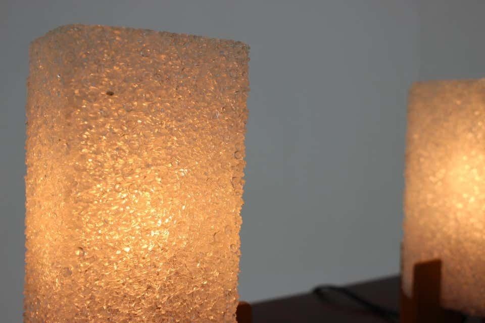 Pair Of Midcentury Space Age Table Lamps "Rockets" By Pokrok Zilina 1970s photo Lighting