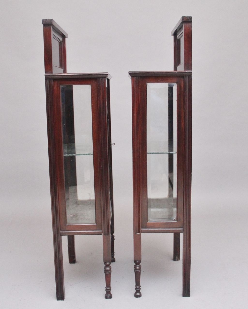 Pair Of Early 20th Century Mahogany Display Cabinets photo Furniture