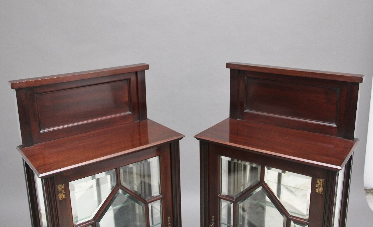 Pair Of Early 20th Century Mahogany Display Cabinets photo vintage