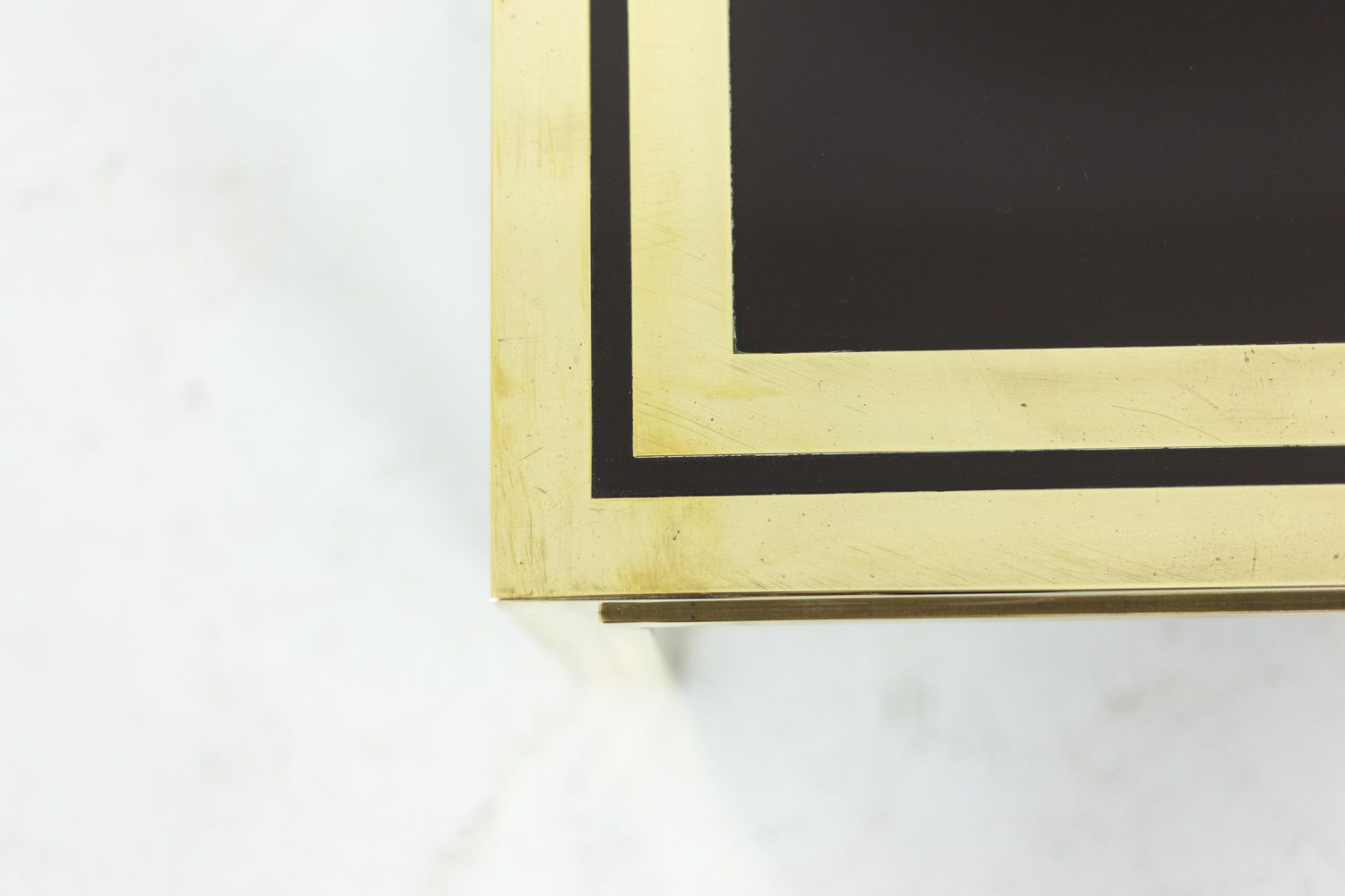 Maison Iiwans, Pair Of End Tables In Gilded Brass, 1970s photo 2596.0