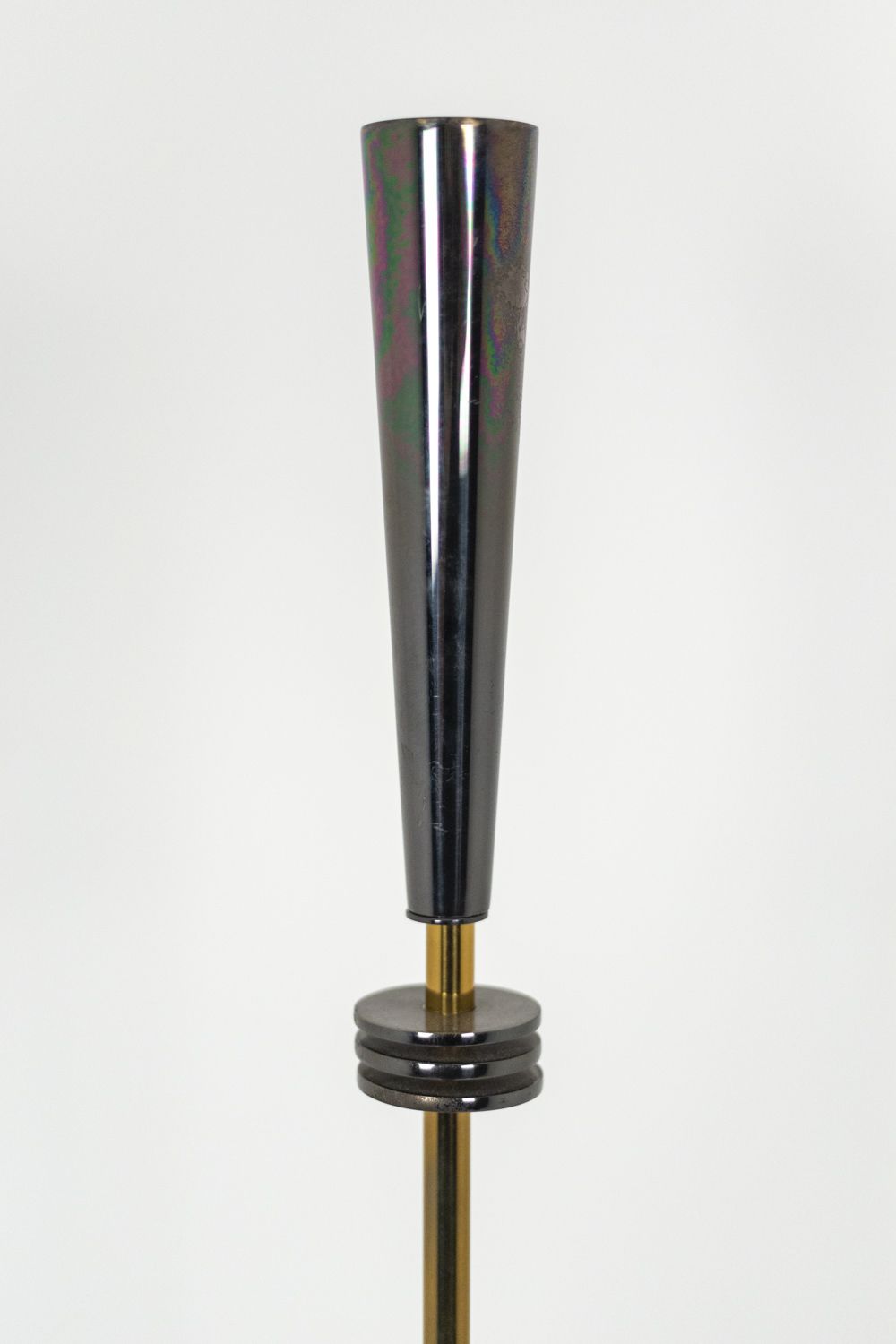 Maison Charles, Quasar Floor Lamp In Gilded And Iridescent Metal, 20th Century photo furniture