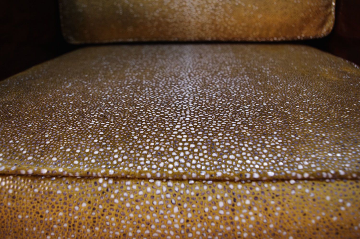 Pair Of Art Deco Armchairs With Shagreen Style Trim, Circa 1930 photo vintage