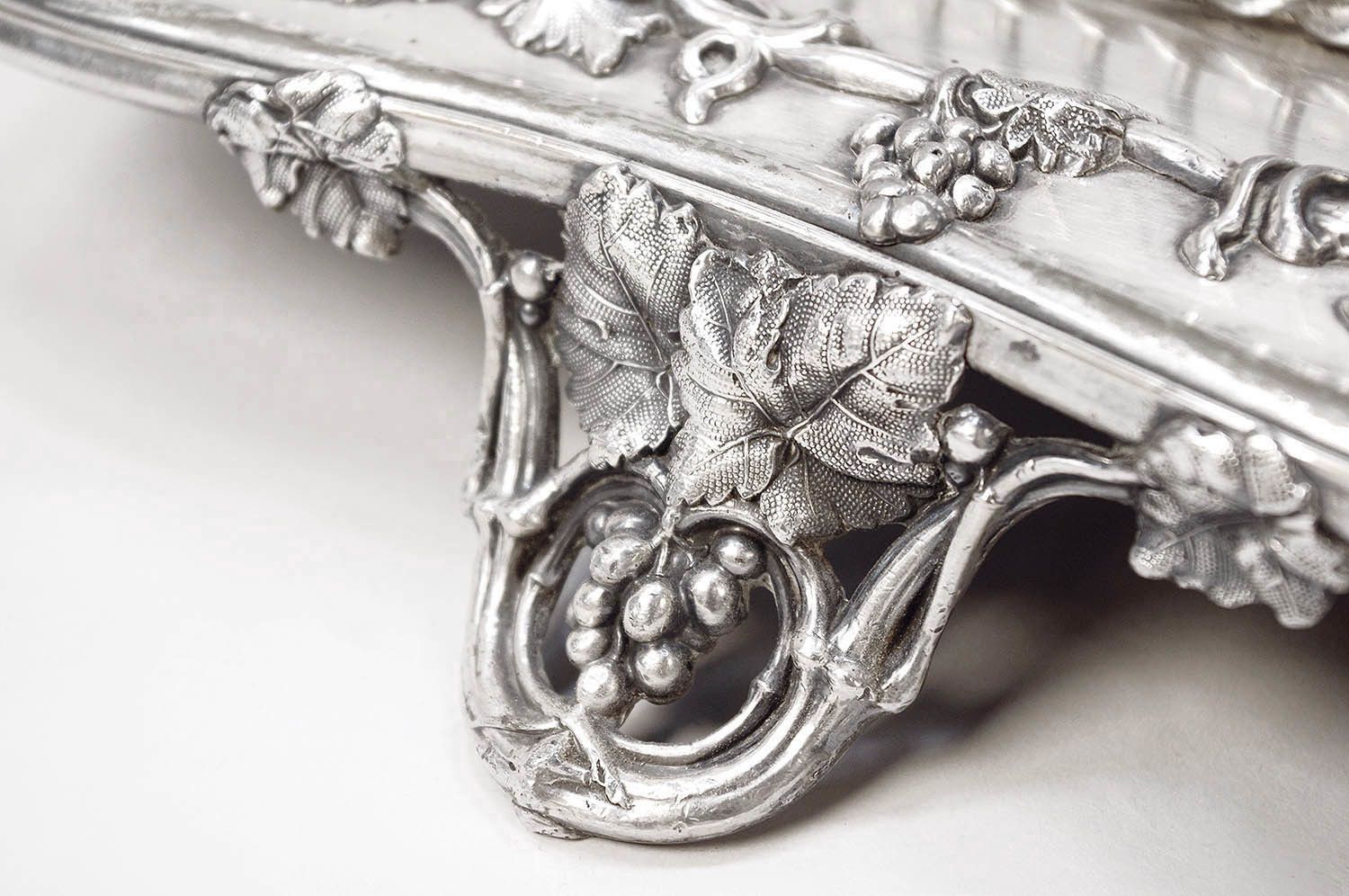 Silver Plated Centerpiece With Vine Decoration, Late 19th Century photo furniture