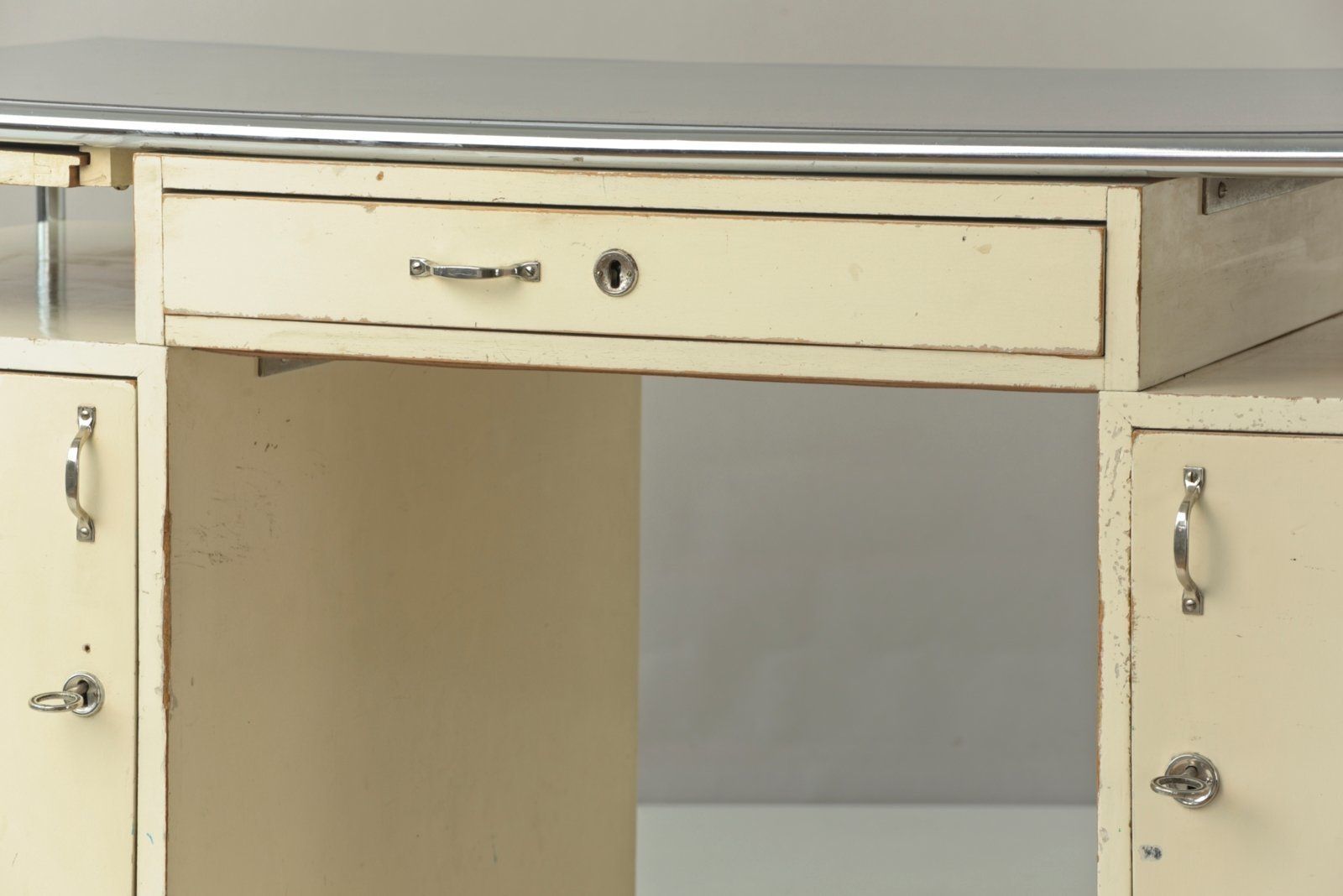 Large Tubular Steel Desk From Stacrolex, Germany, 1950s photo vintage