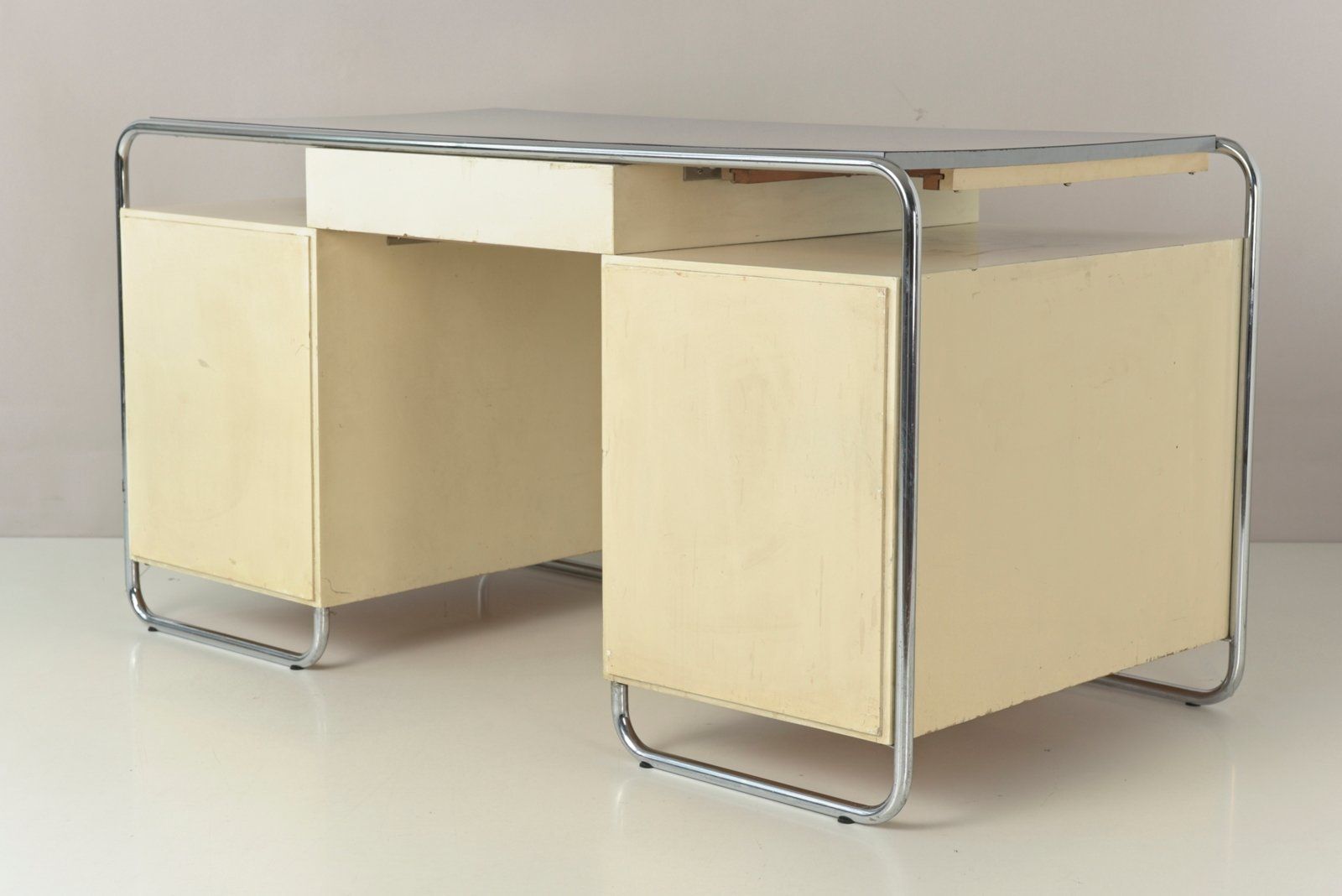 photo vintage Large Tubular Steel Desk From Stacrolex, Germany, 1950s