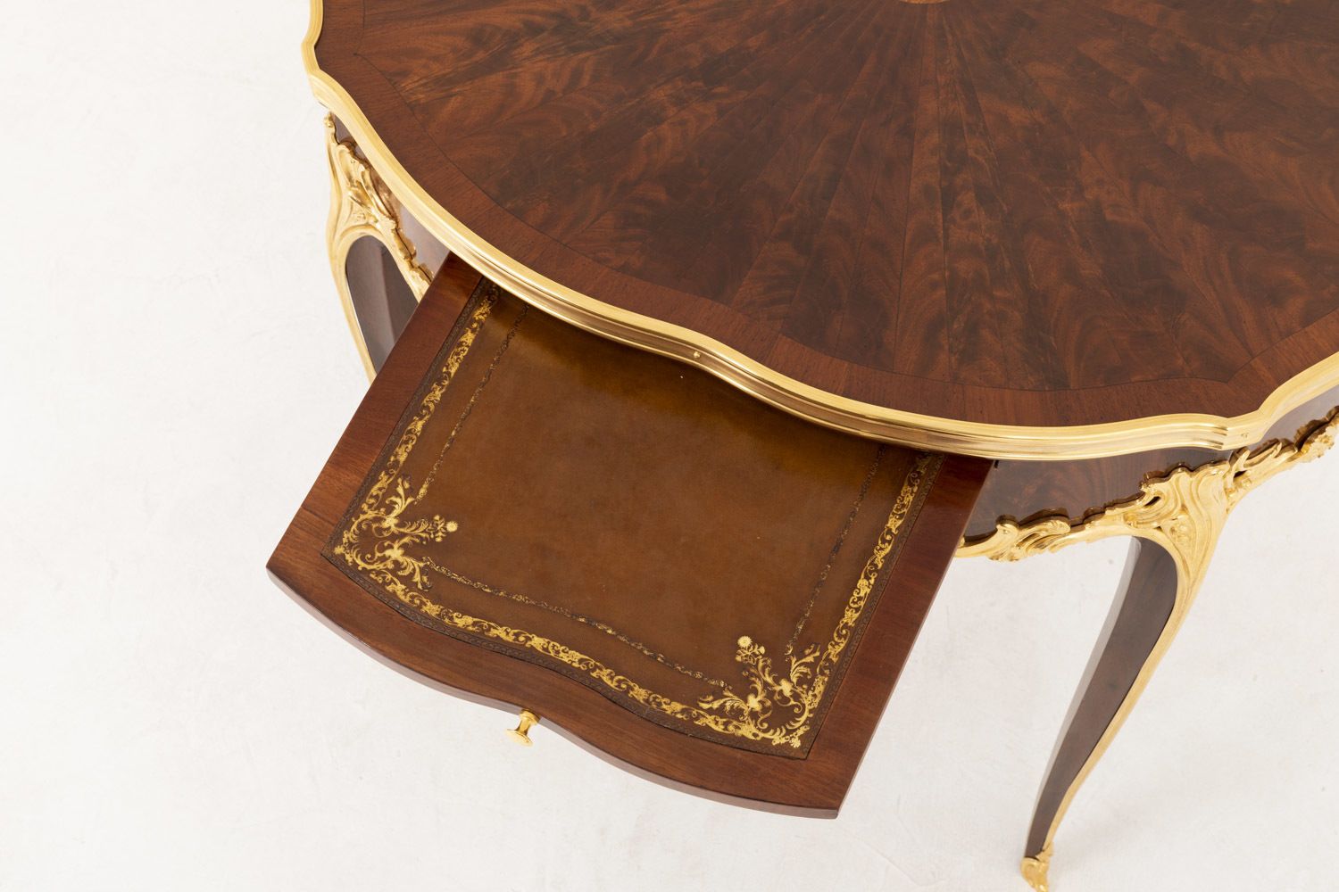 Louis XV Style Bouillotte Table In Violet Wood, Late 19th Century photo vintage