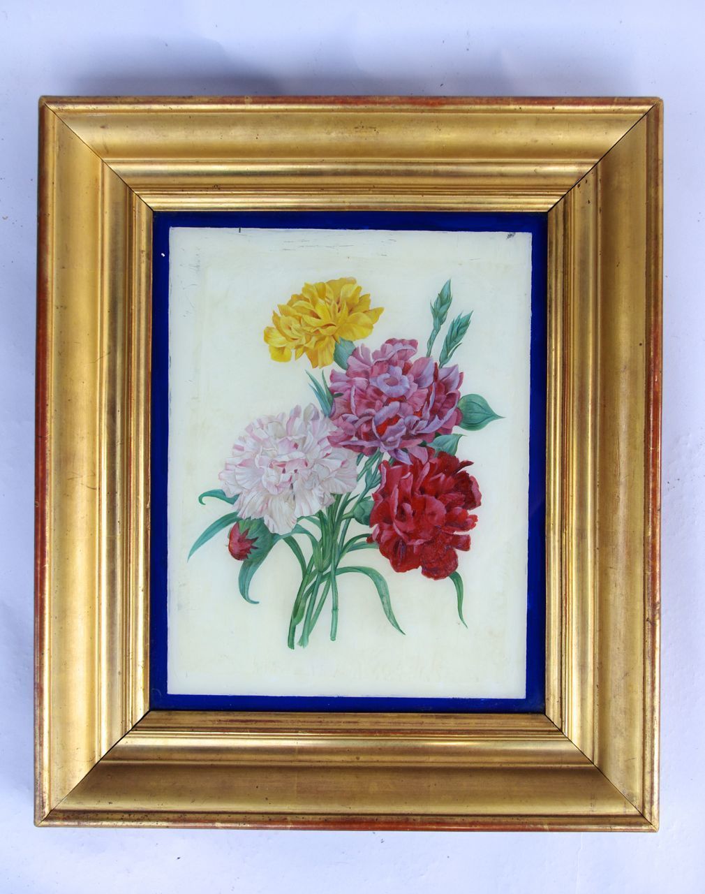 Pair Of Restoration Style Floral Under Glass, Late 19th Century photo furniture