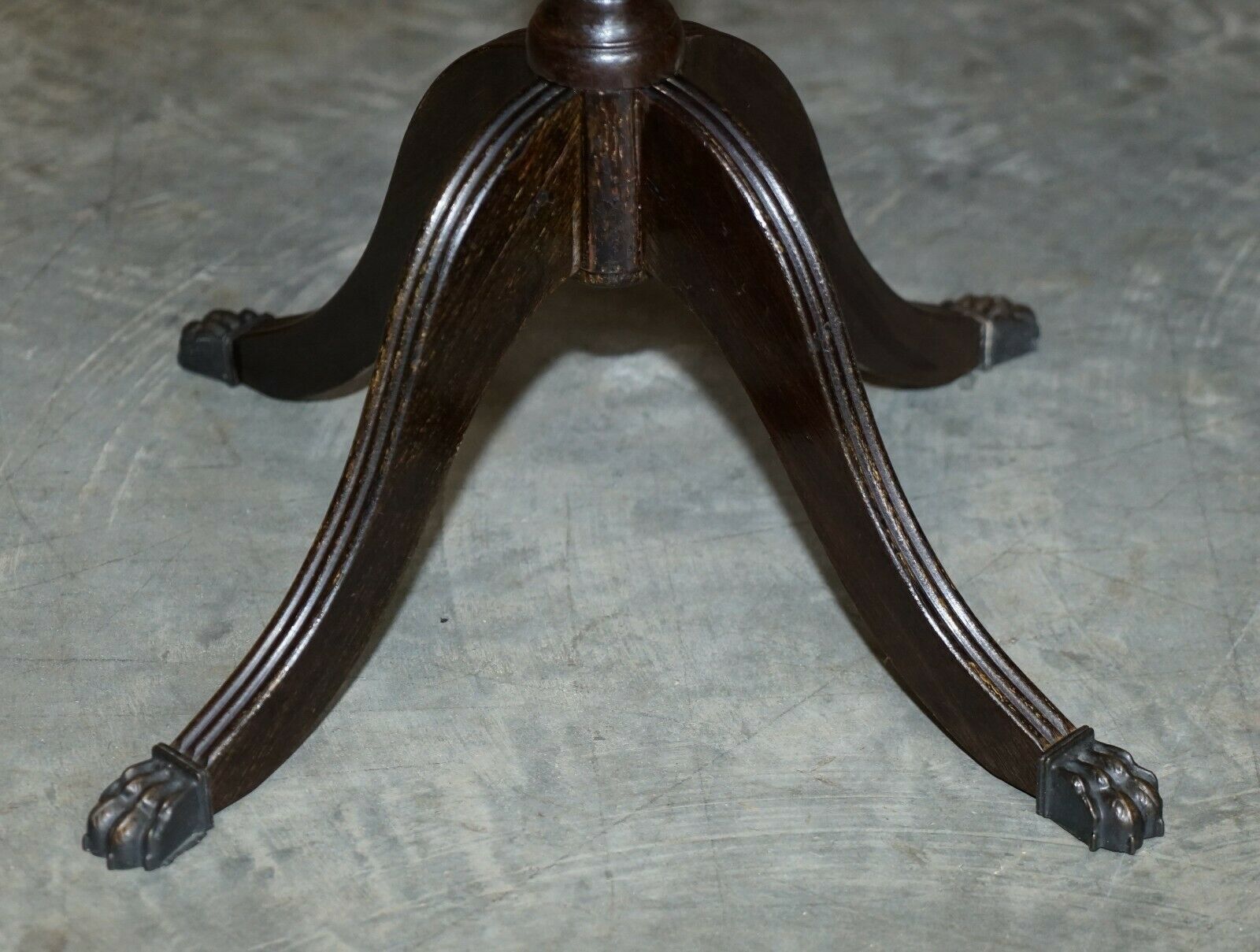 Nice Regency Style Mahogany Green Leather Side End Lamp Wine Drum Table Drawers photo vintage