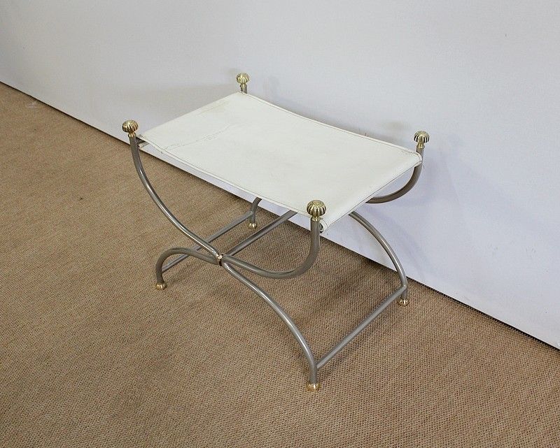 Curule Stool, Jansen Taste, 20th Century photo for sale