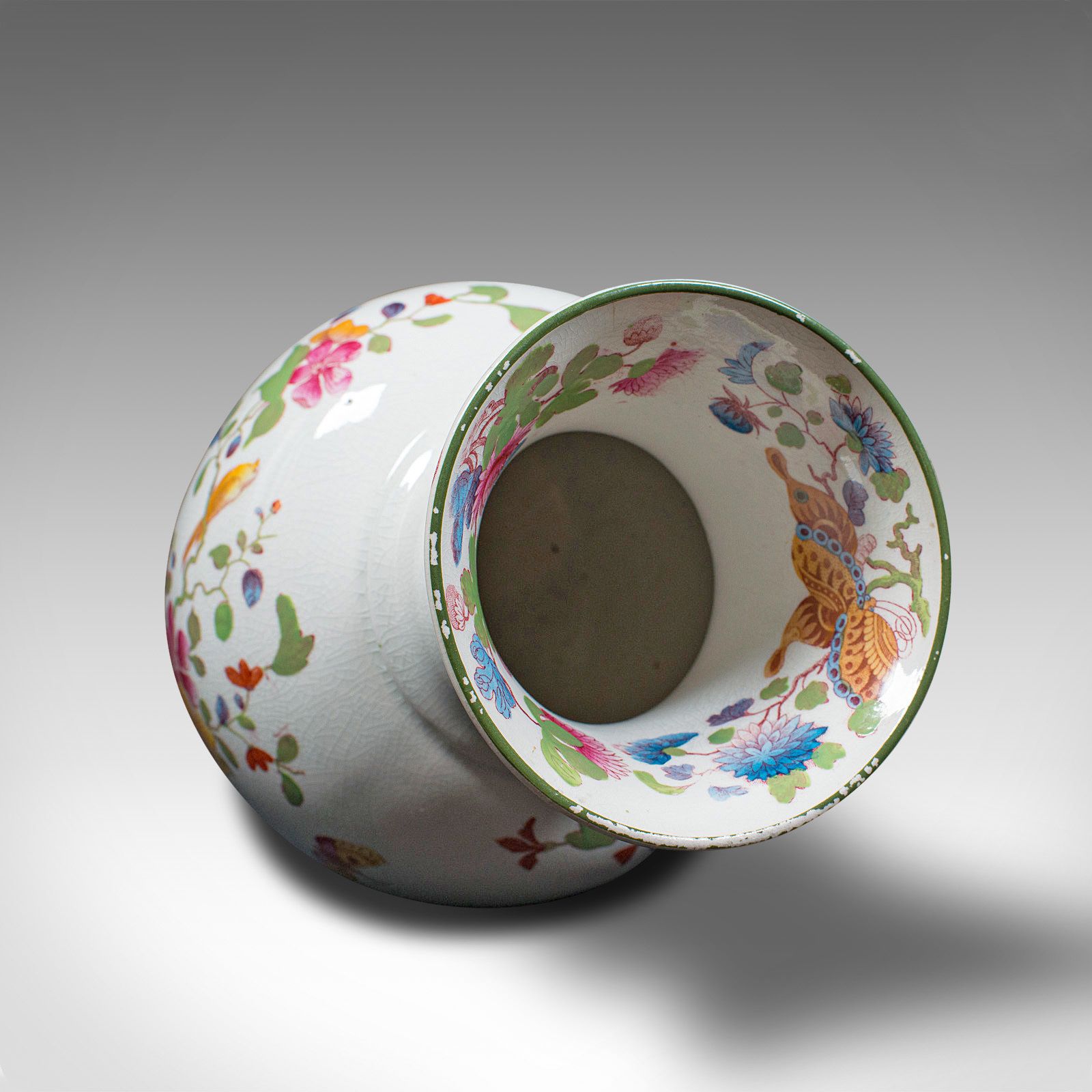 Antique Baluster Posy Vase, English, Ceramic, Decorative, Flower Urn, Circa 1920 photo 525.0