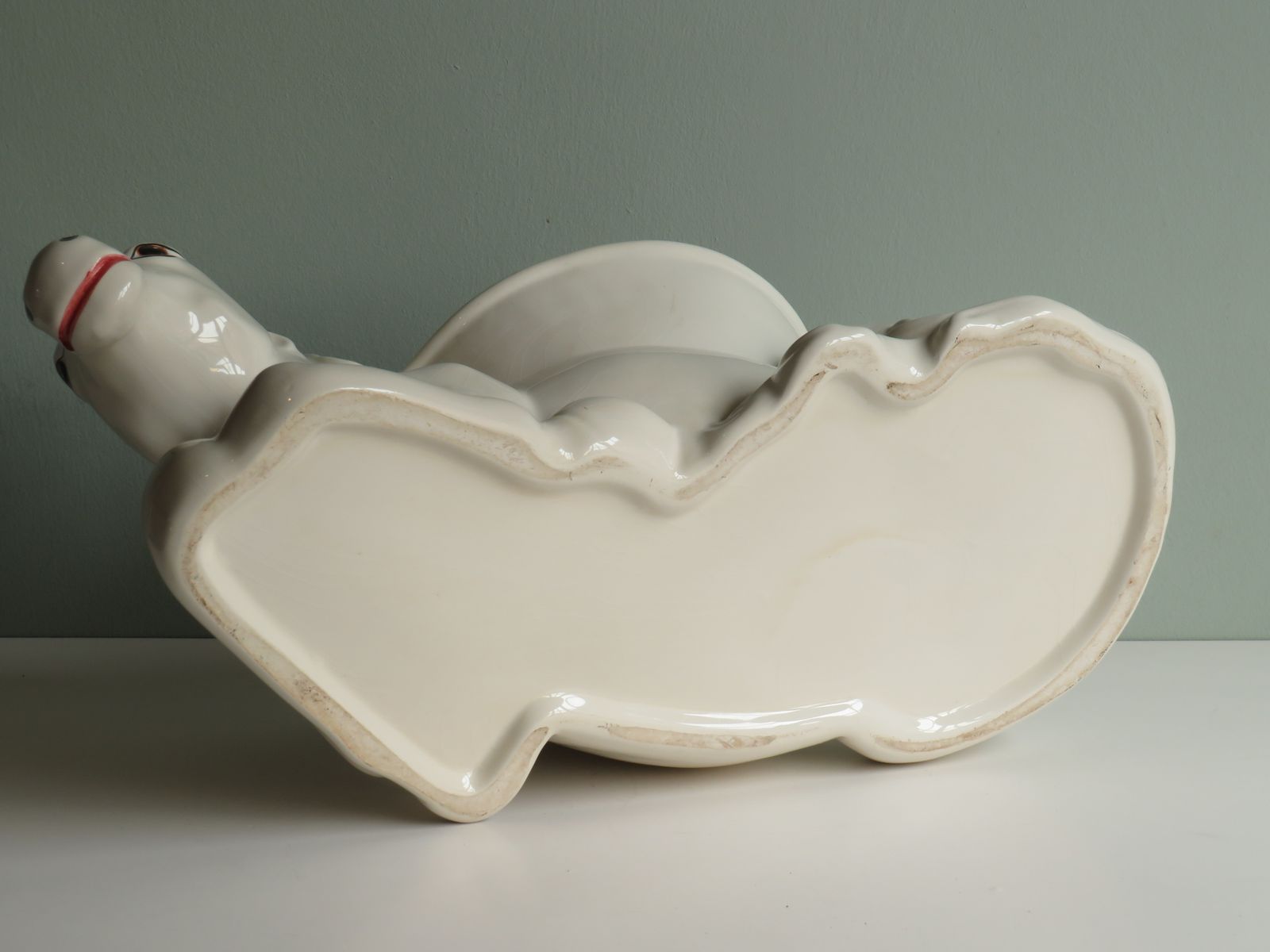 Large Planter In White Glazed Ceramic, 1950s photo Home Decor