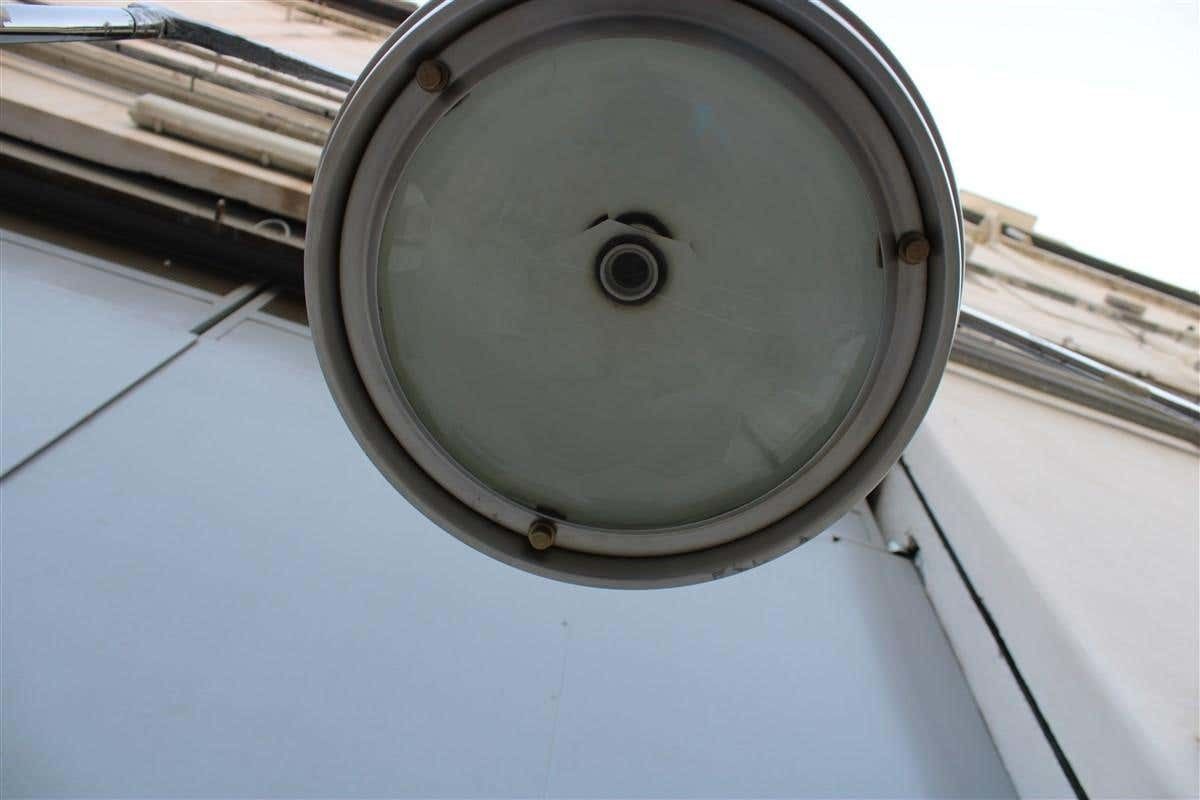 Pia Guidetti Crippa Chandelier For Lumi Italian Design White Silver Diamond Lens photo vintage