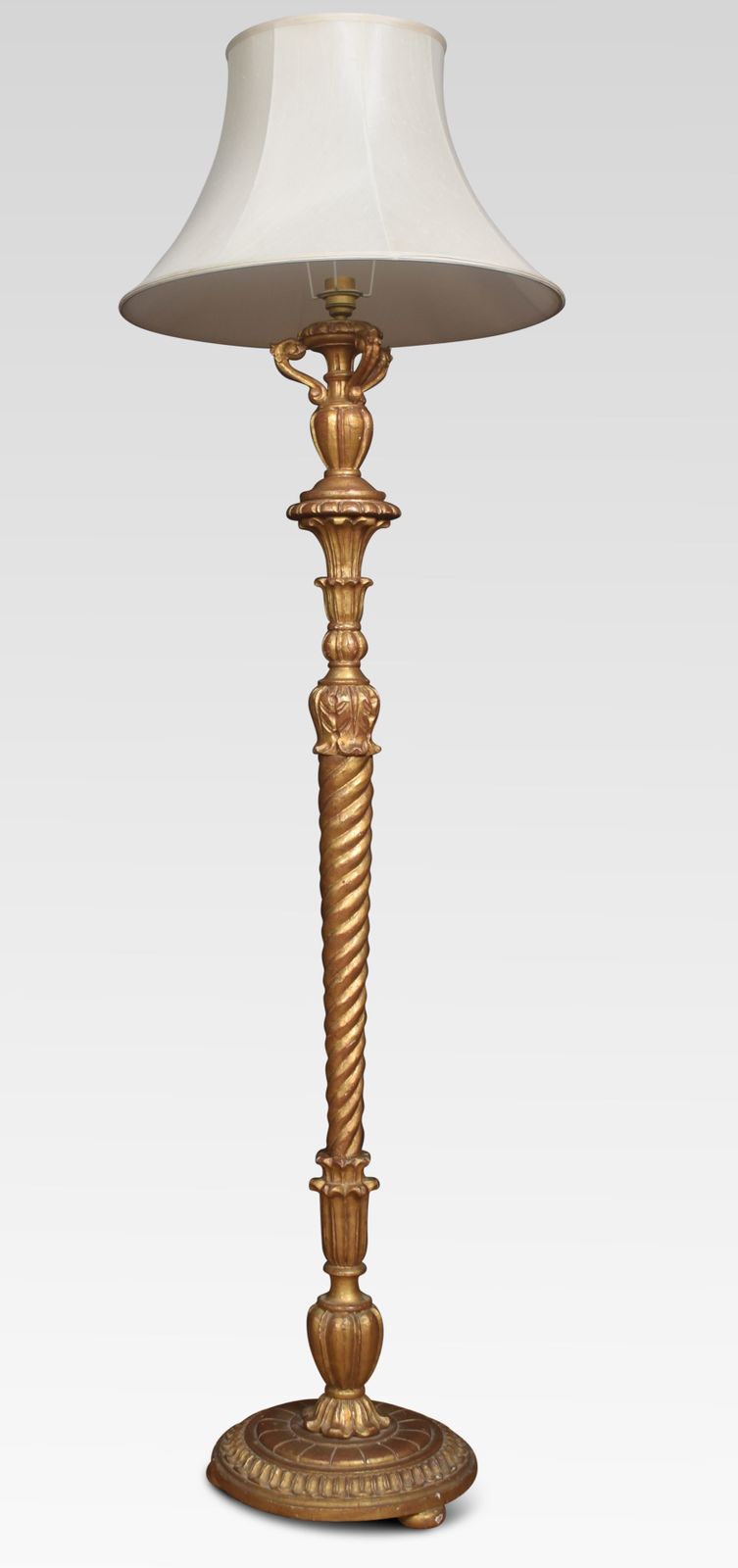 Carved Gilt Wood Standard Lamp