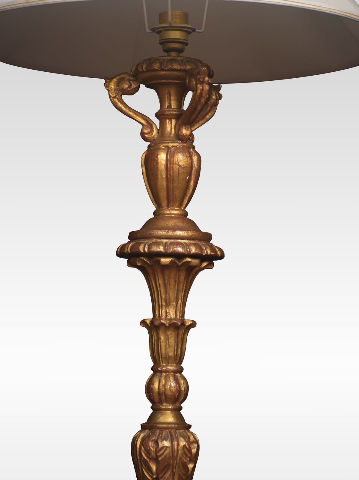 Carved Gilt Wood Standard Lamp photo furniture