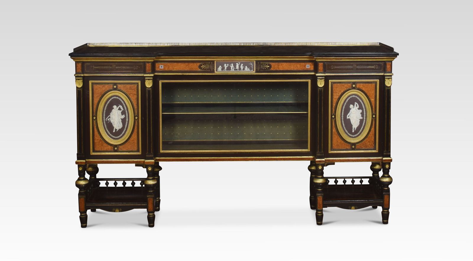 Superb Exhibition Quality 19th Century English Coromandel Cabinet By Lamb Of Manchester