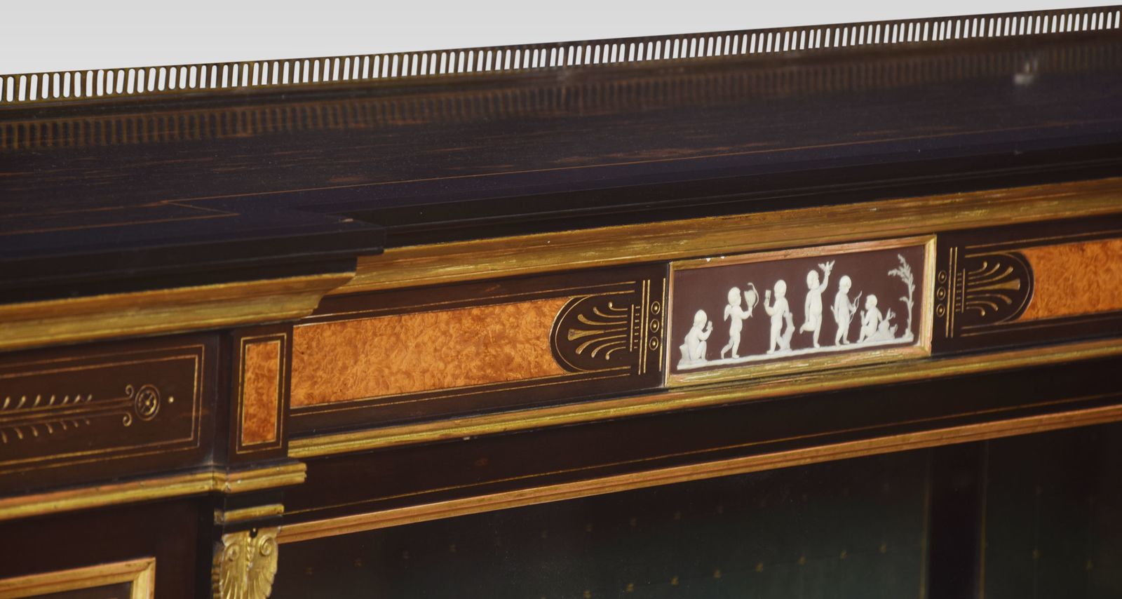 photo for sale Superb Exhibition Quality 19th Century English Coromandel Cabinet By Lamb Of Manchester