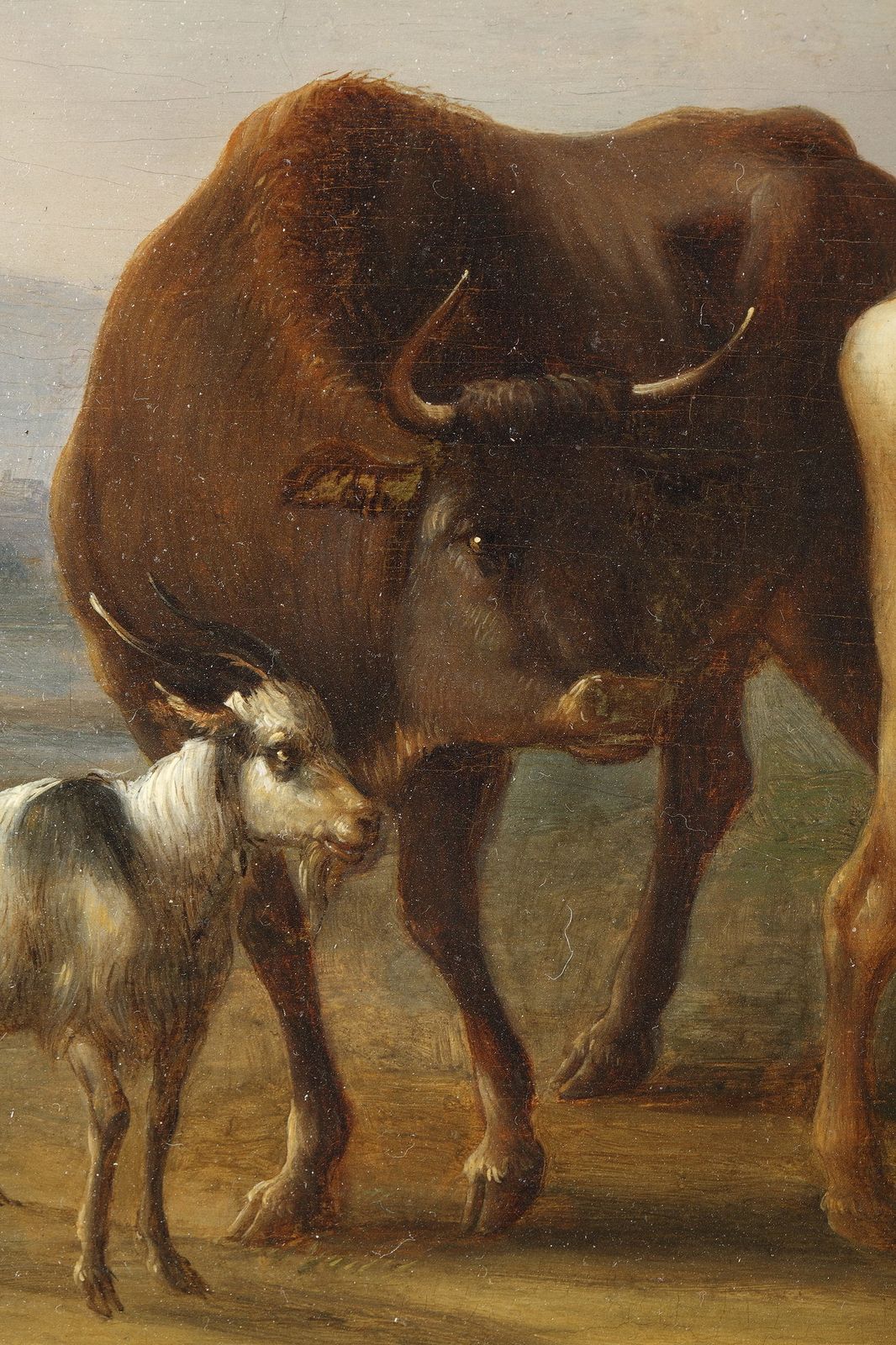 « Landscapes With Cows », paire de peintures à l'huile sur panneau, signées Dieboldt photo 5050.0