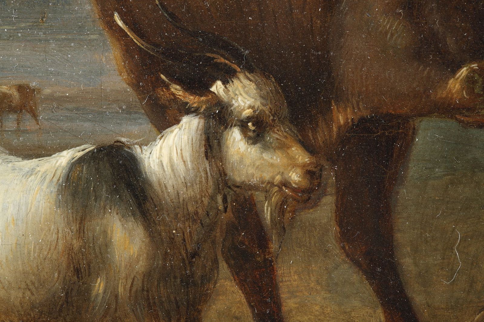 Art « Landscapes With Cows », paire de peintures à l'huile sur panneau, signées Dieboldt photo